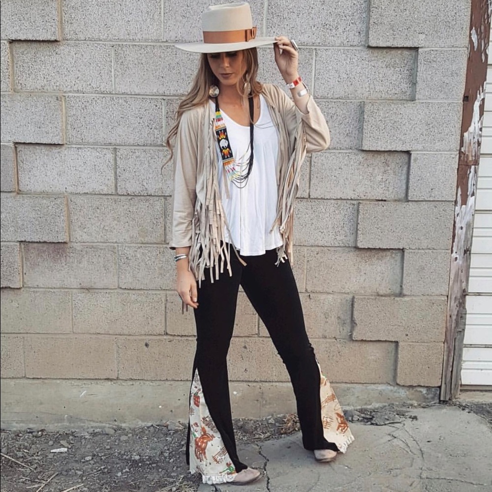 Black Velvet Custom Bell Bottoms NFR ready
